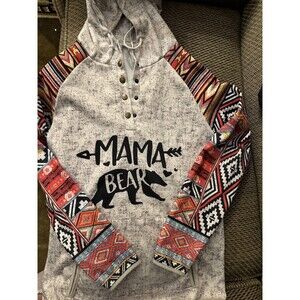 Mama Bear Hoodie Sweatshirt Women’s Size‎ Medium Lightweight See Measurements